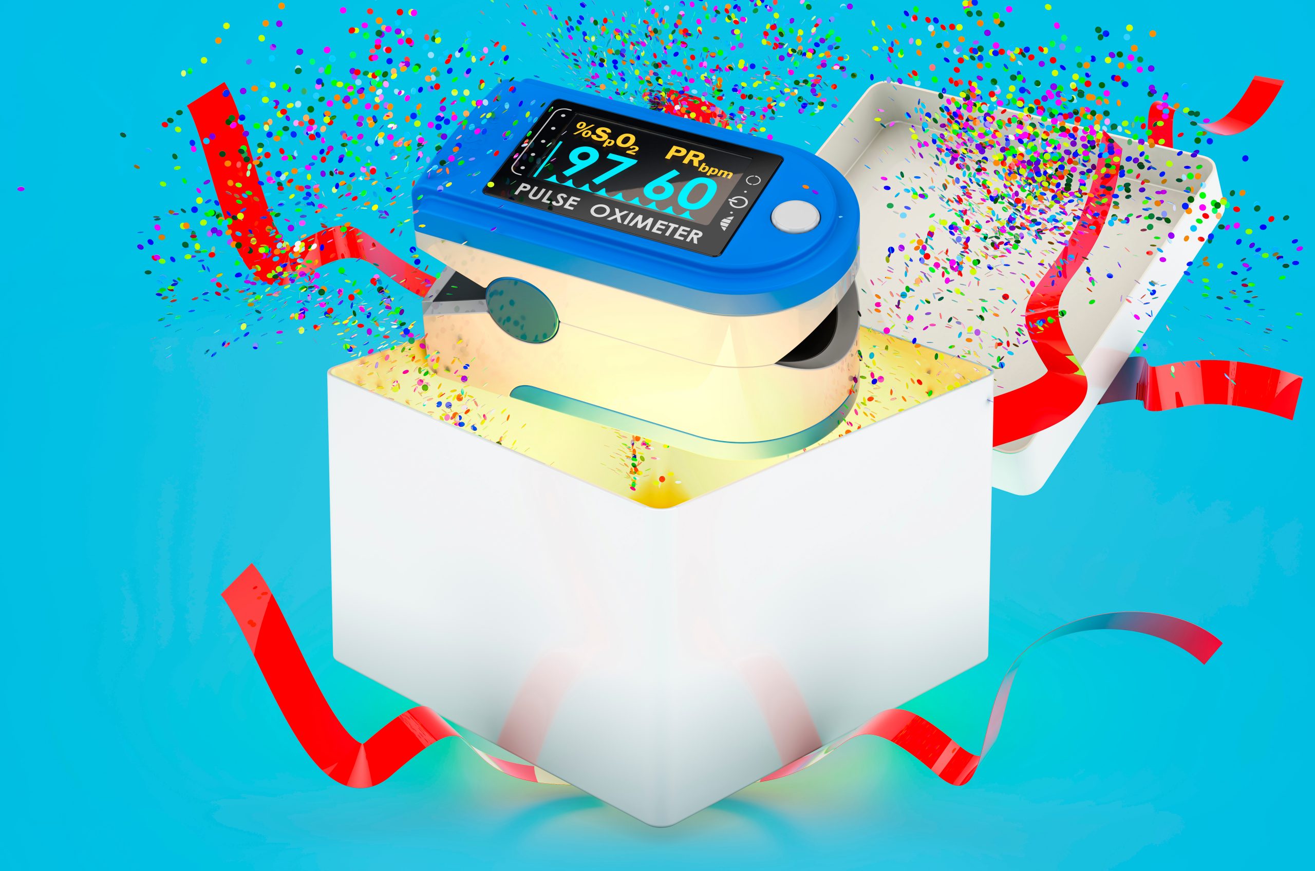 pulse oximeter in gift box