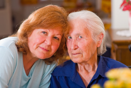 Caregiver with a family member 