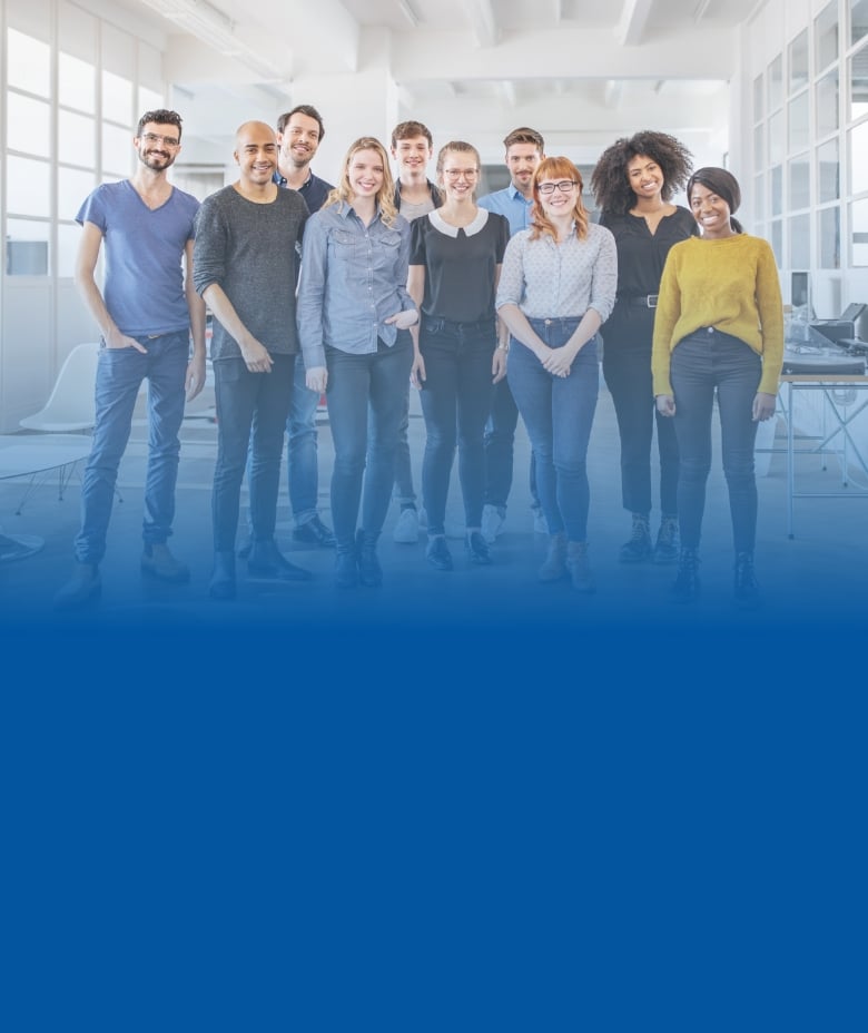 Group photo of young professionals